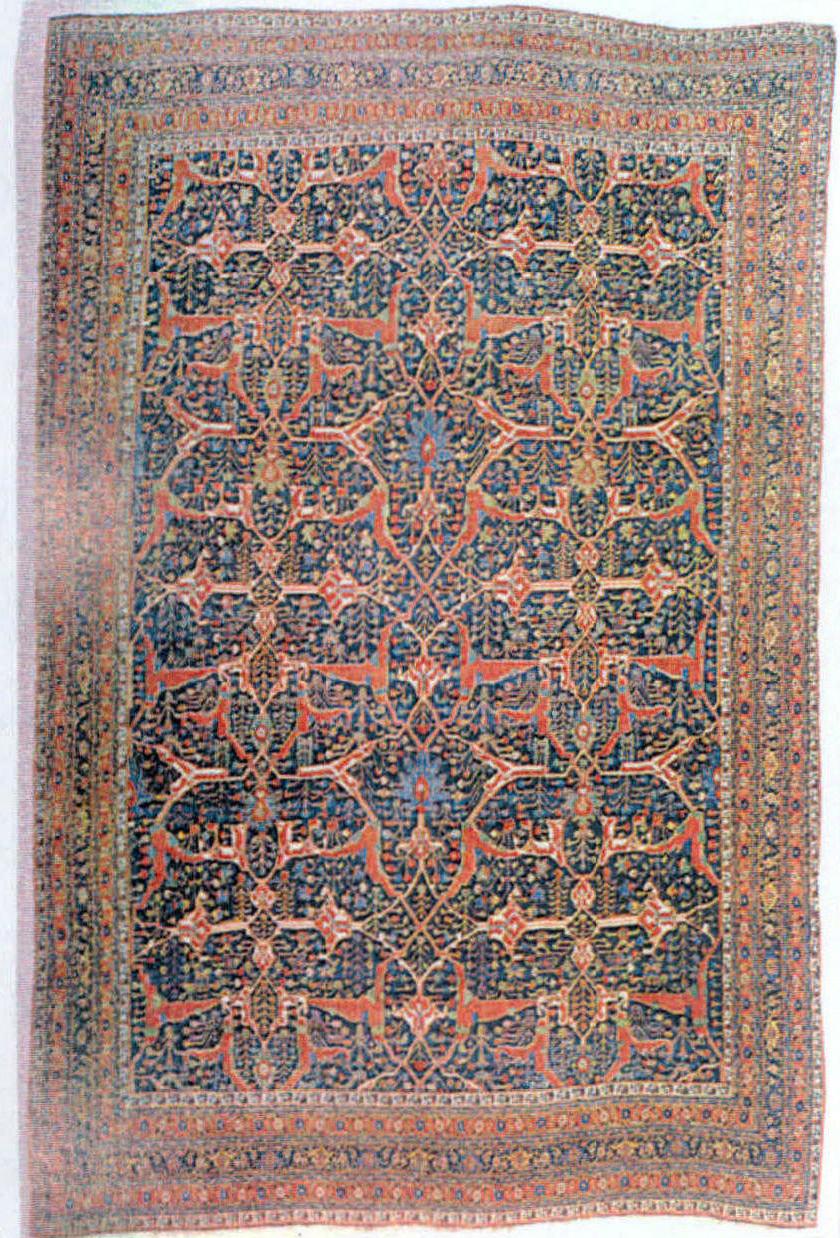 1890年 波斯地毯，此地毯以厚重坚实著称